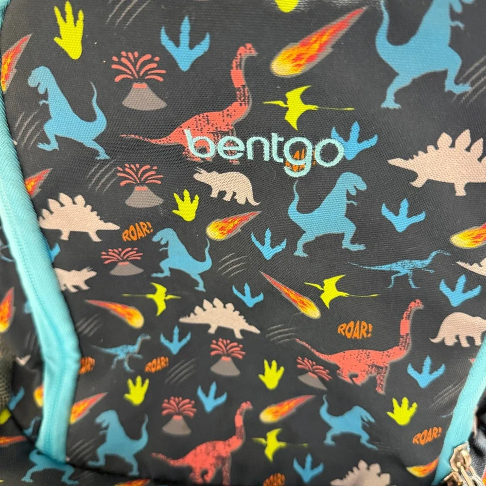 Bentgo Kids 2-in-1 Backpack Insulated Lunch Bag Dinosaur Print Navy Blue BGKBP-D